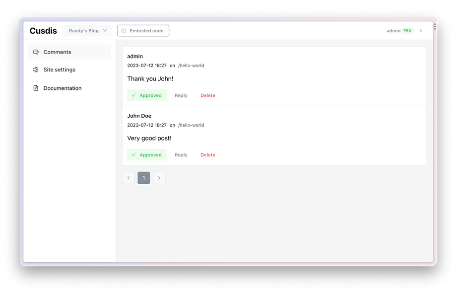 留言功能開放了
